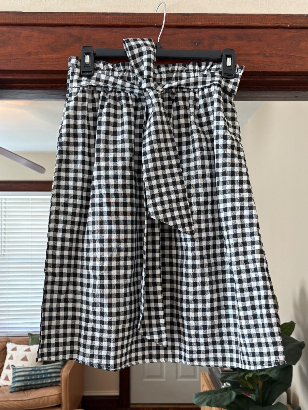 SHEIN black and white gingham/checkered mini skirt | M.